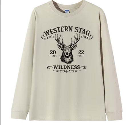Western Stag Long Sleeve T-shirt