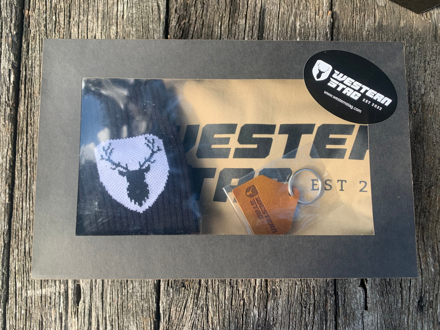 Western Stag Gift box - Keep your socks up - black