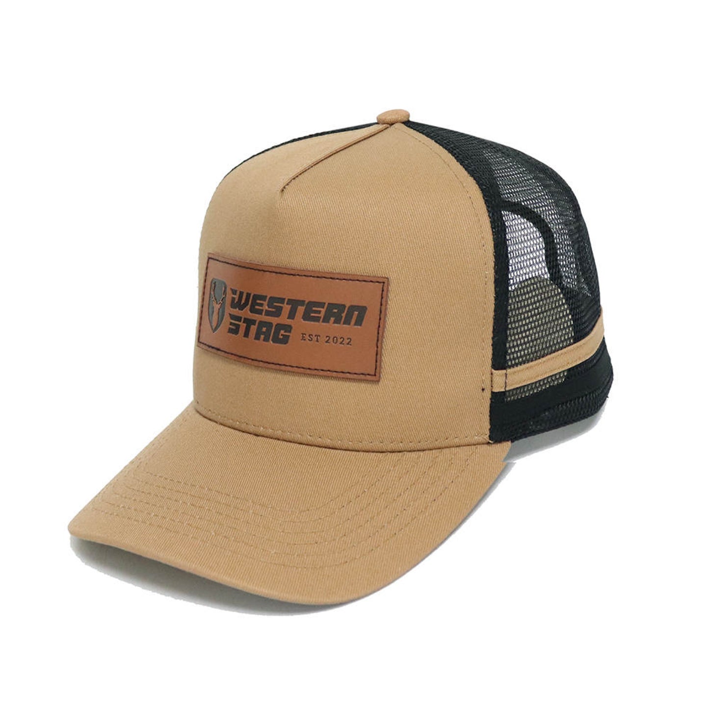 Western Stag Trucker Hat - Tan