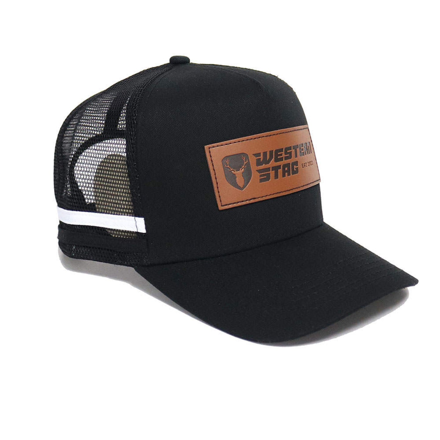 Western Stag Trucker Hat -black