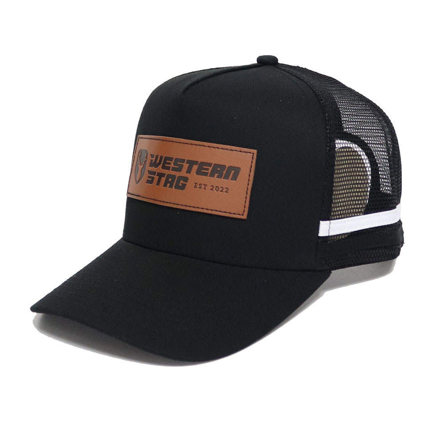 Western Stag Trucker Hat -black