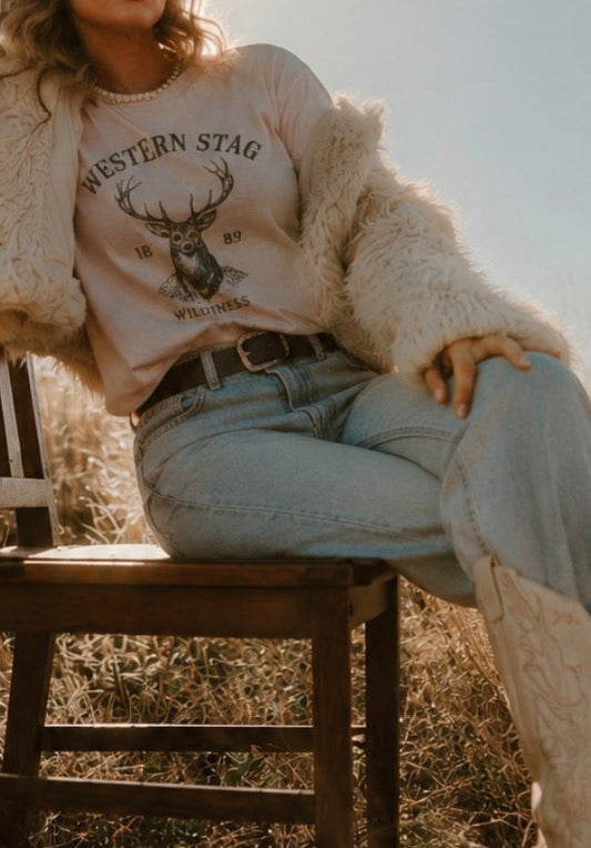 Western Stag Long Sleeve T-shirt
