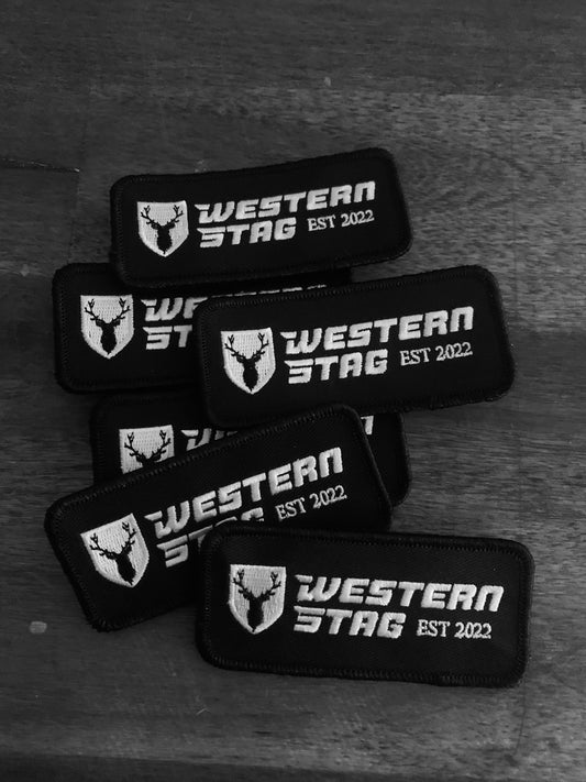 Western Stag embroidered velcro patches