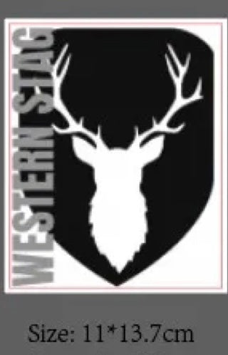 Western Stag Mirror Sticker