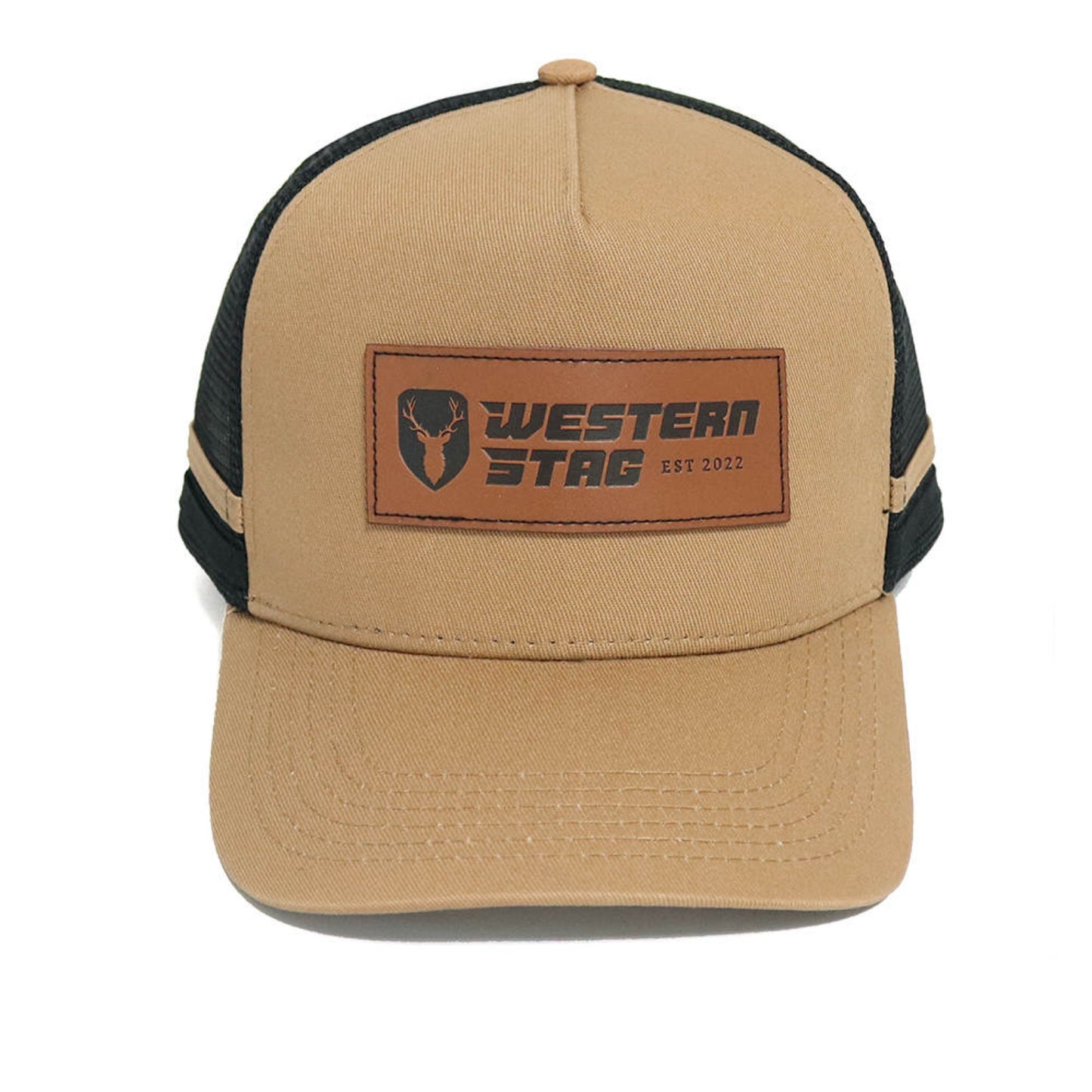 Western Stag Trucker Hat - Tan