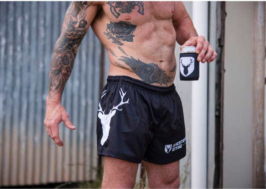 Western Stag Footy Shorts - black