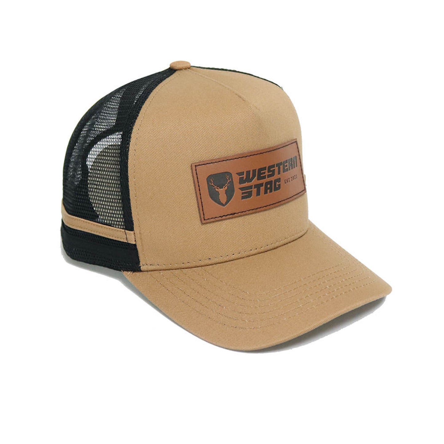 Western Stag Trucker Hat - Tan