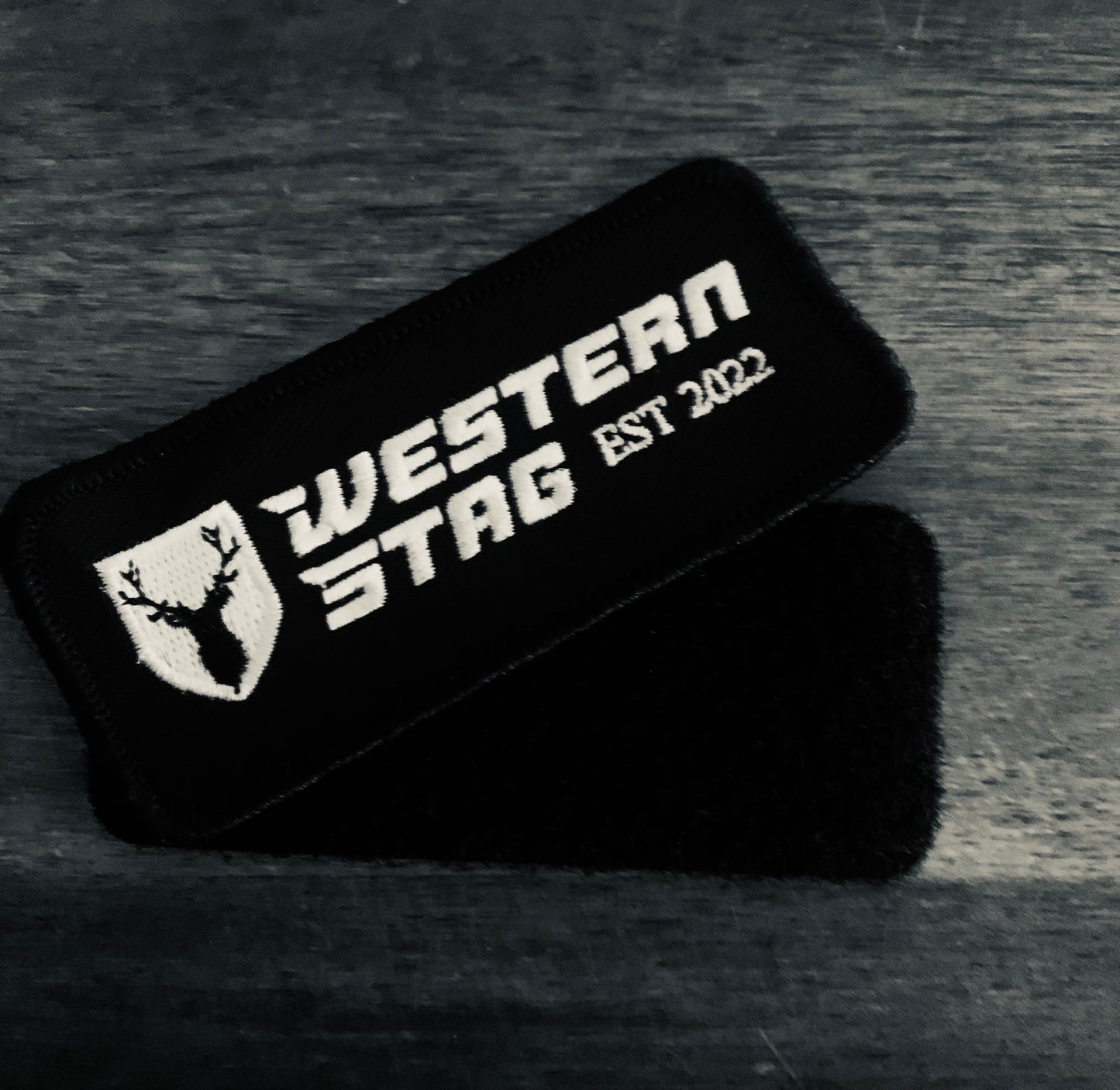 Western Stag embroidered velcro patches