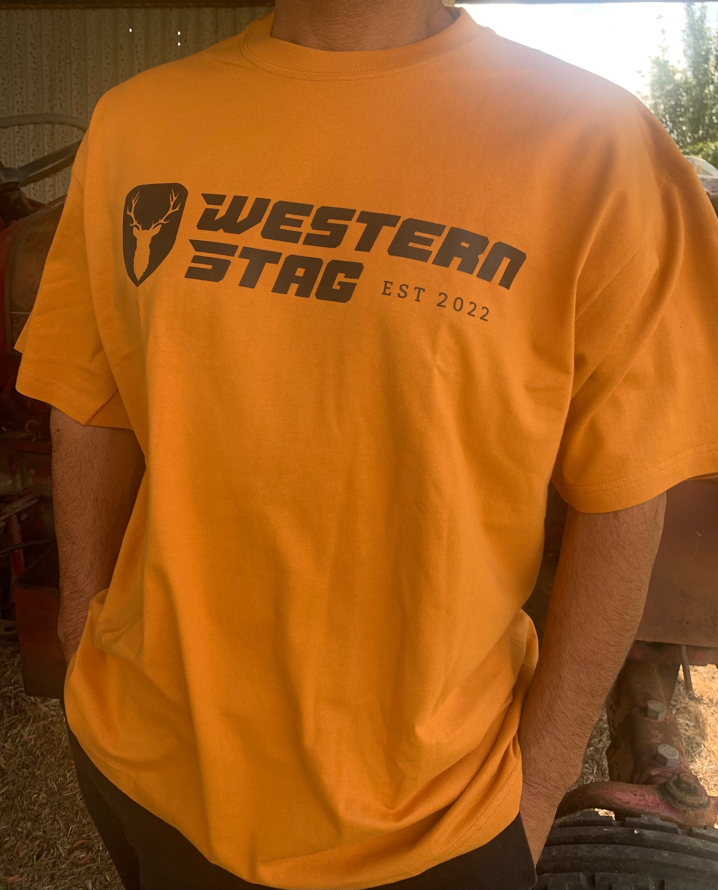 Western Stag unisex turmeric t-shirt -3XL only