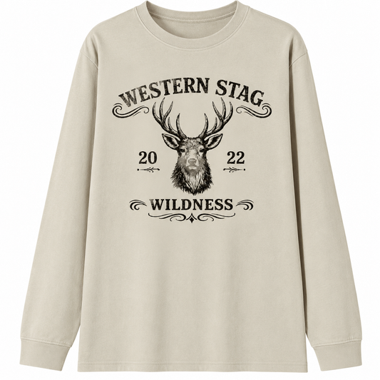 Western Stag Long Sleeve T-shirt