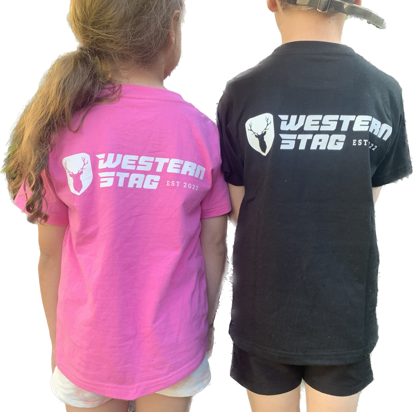 Kids Western Stag pink t-shirts